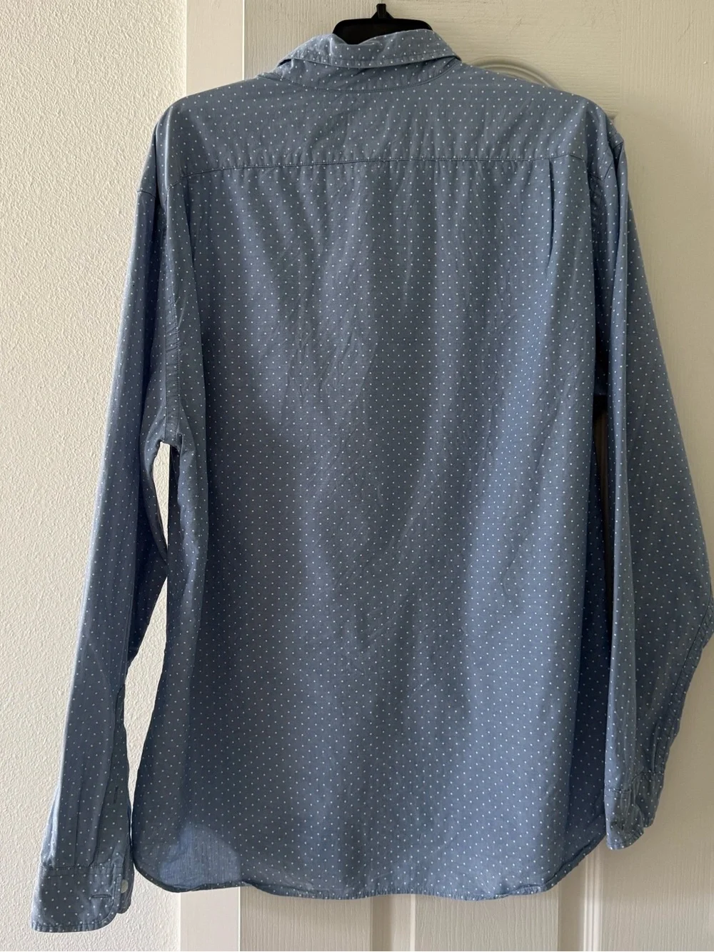J.Crew Slim Fit XL Blue White Dot Button Down Shirt Mens Long Sleeve